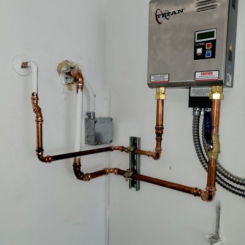 I needed to install a tankless waterheater and Mic