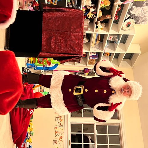 The kids were just in awe of the Santa we hired - 