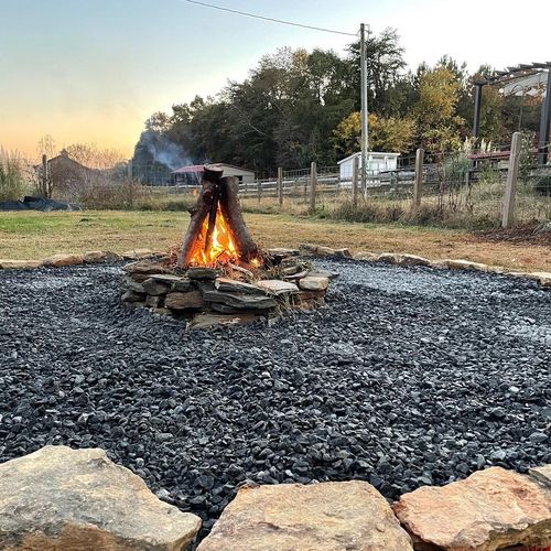 Reclaimed Simple Fire Pit - (small stone purchased