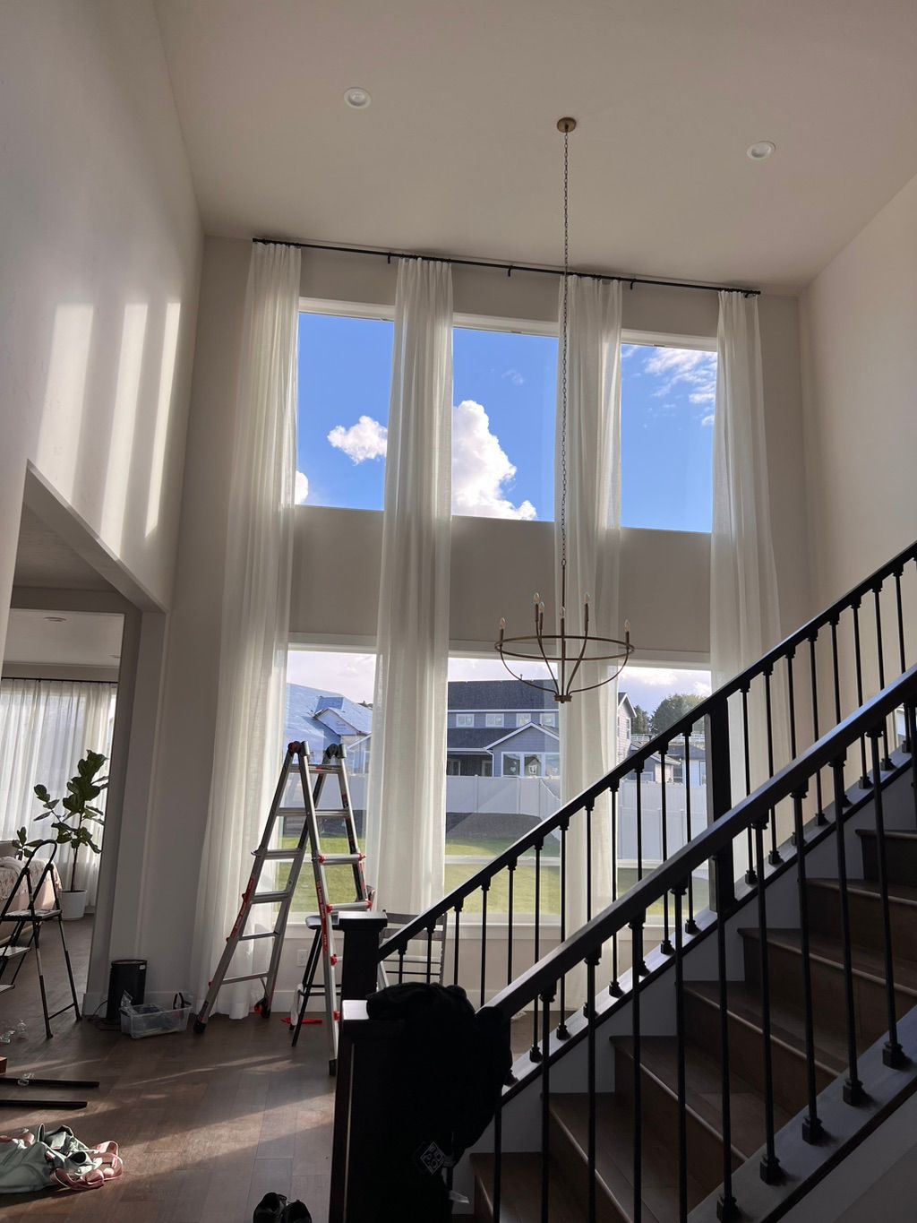Installed 20 feet long Curtains 