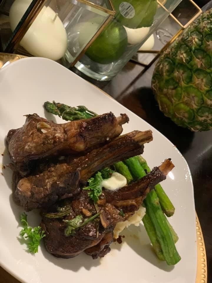 Private Dinner: Lamb Chops over Garlic Butter mash