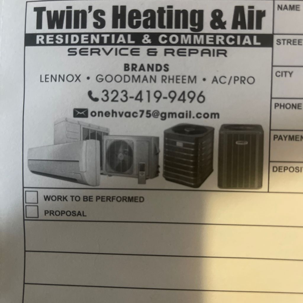 Twin’s Heating & Air service repair