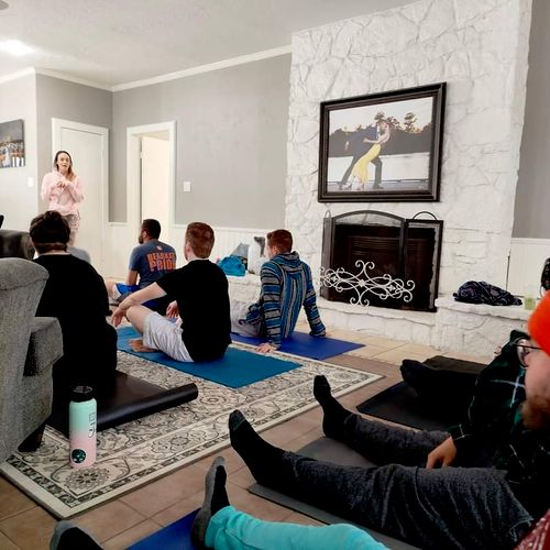We hired Bianca to lead a yoga session for our wed