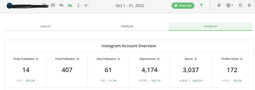30-Day Results from Organic Social Marketing - Ins