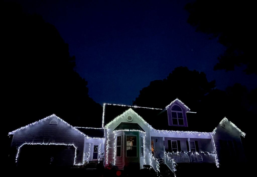 I used Earls Lighting to hang my Christmas lights 