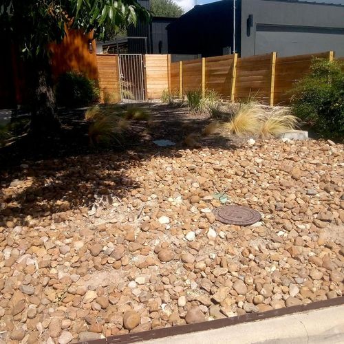 Fence and Gravel Garden