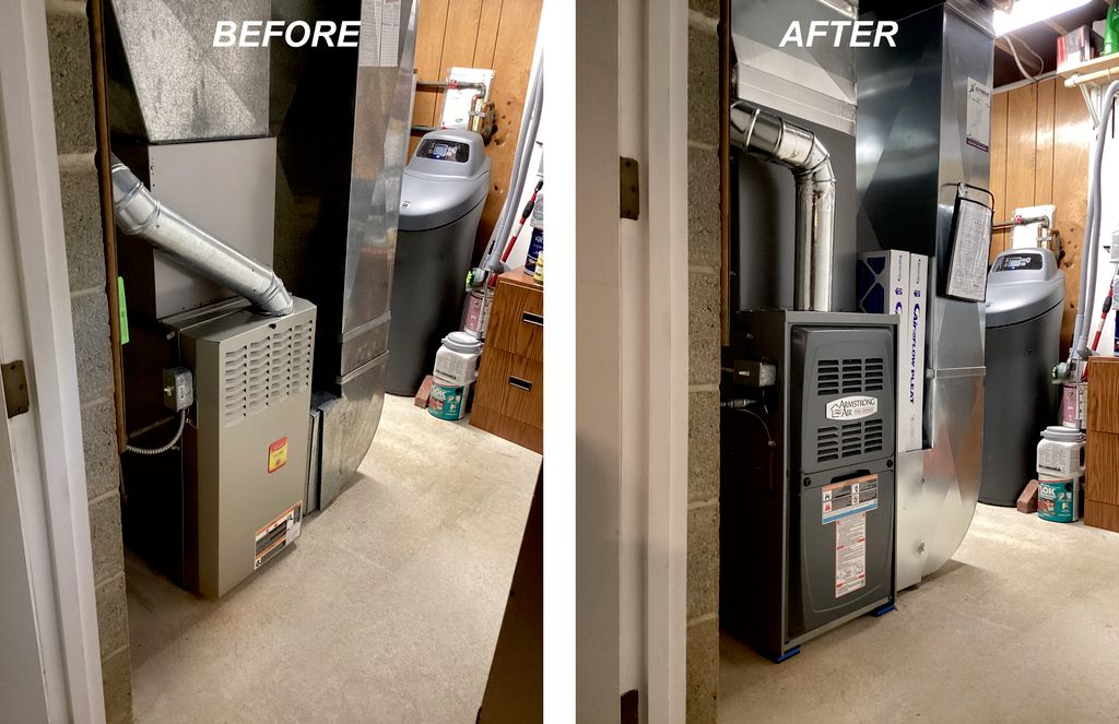 Before and After Furnace Install