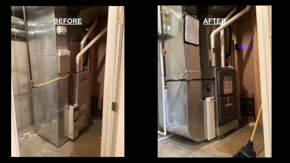 Before and After Furnace Install