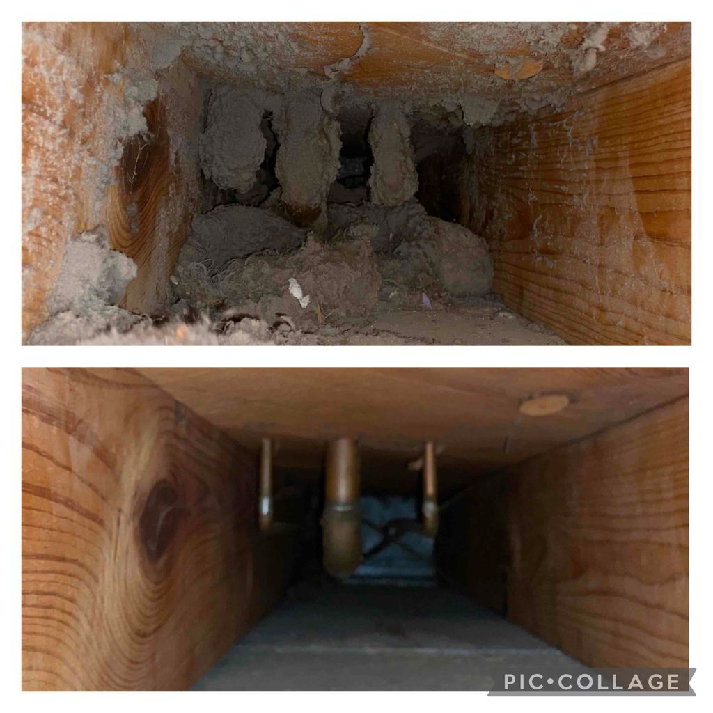 Before and After Duct Cleaning