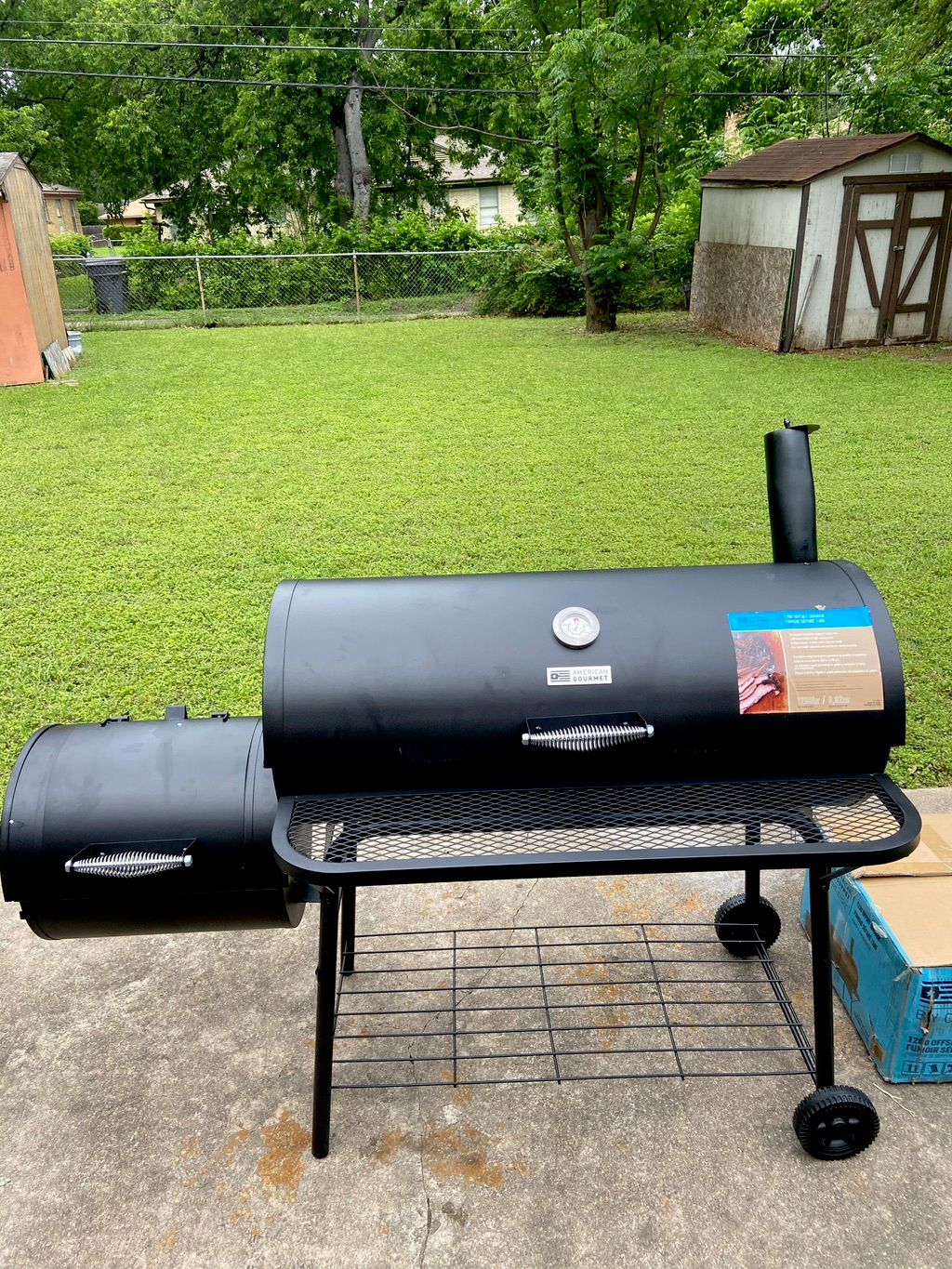 Assembled grill for customers Father’s Day gift. 