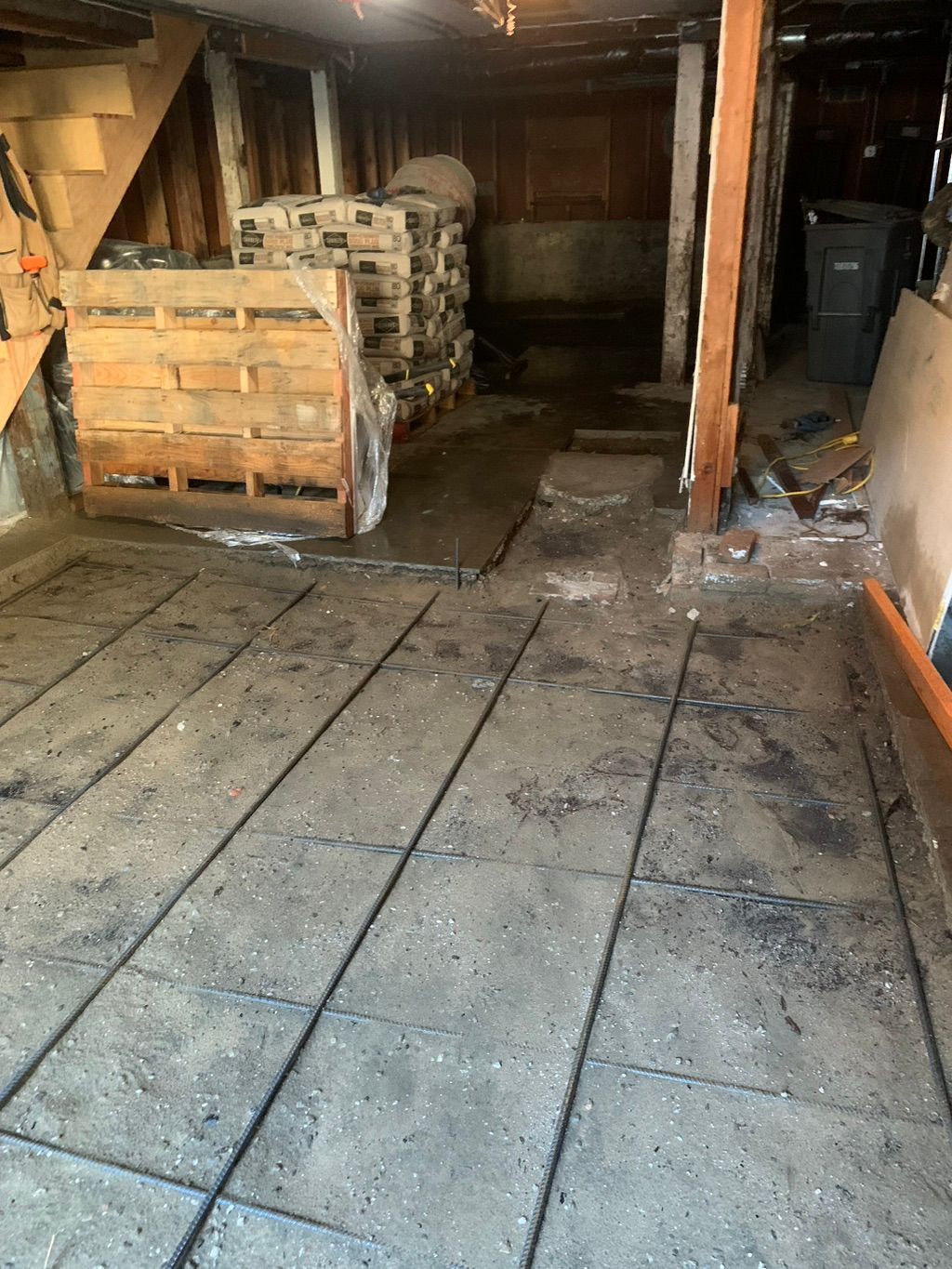 Concrete floor job (almost done)
