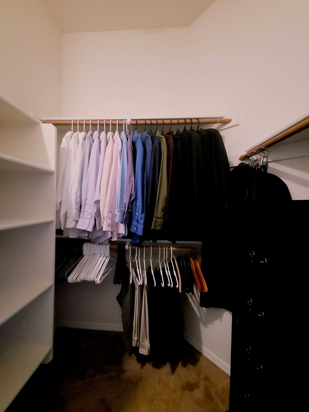walk-in closet transformed.