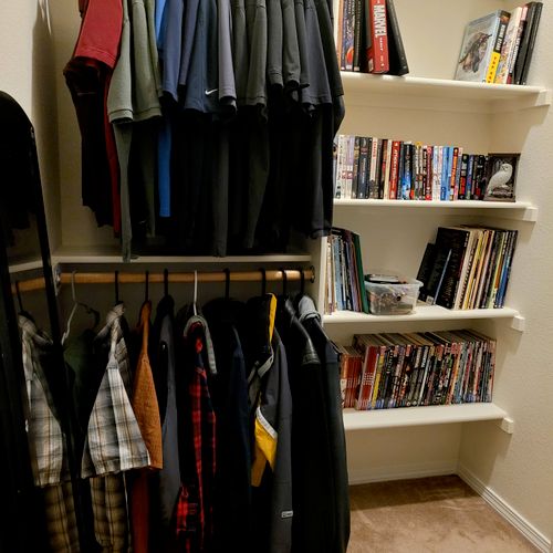 other side of walk-in closet transformed
