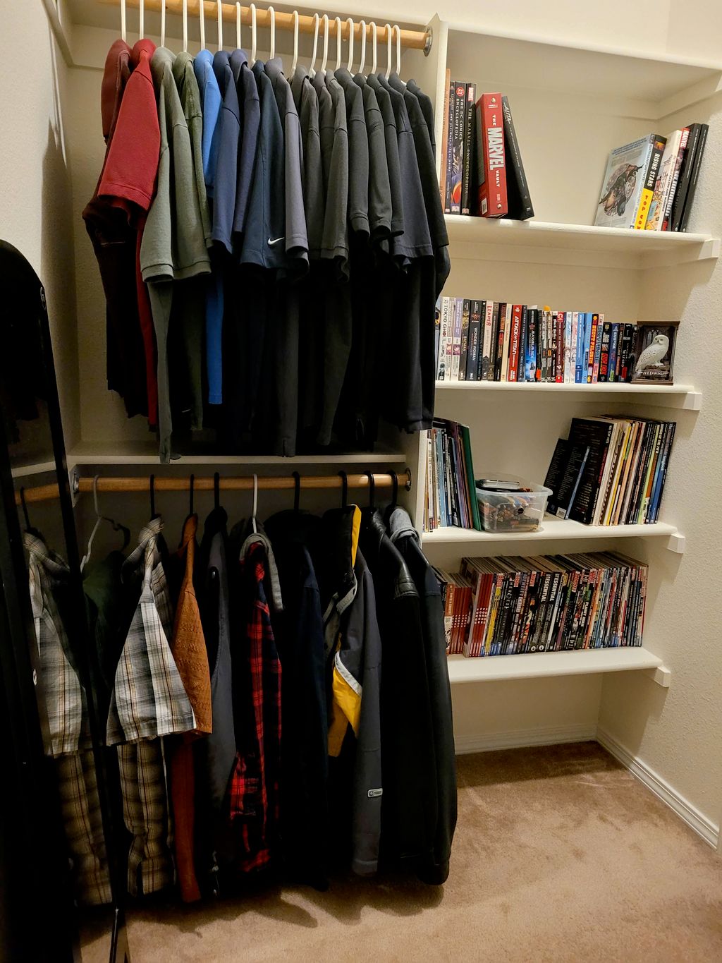 other side of walk-in closet transformed