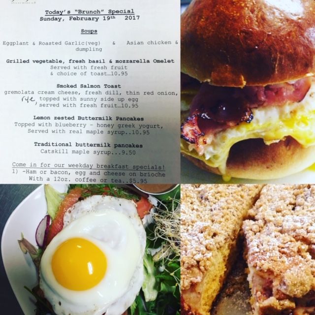 Sample cafe menu & photos