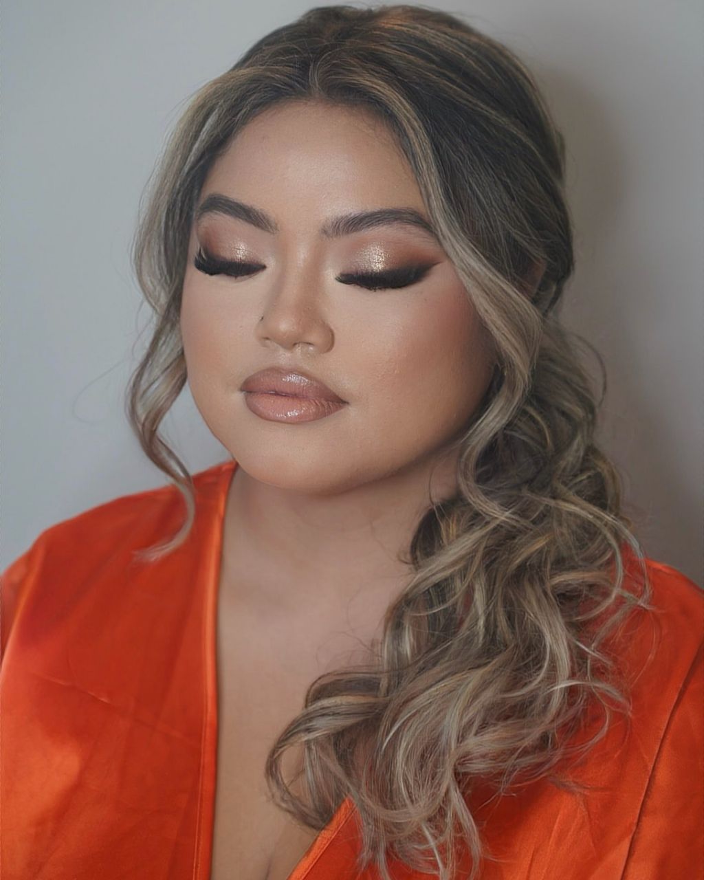 Bridesmaid hair and makeup