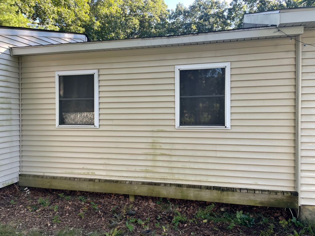 Before-power wash