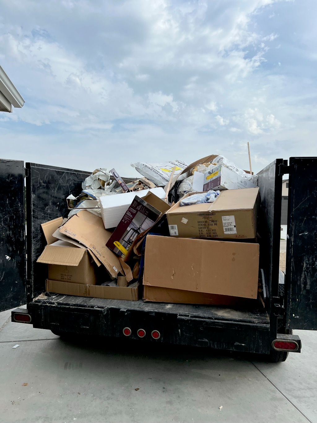 Debris removal from a new build in Star, ID. 