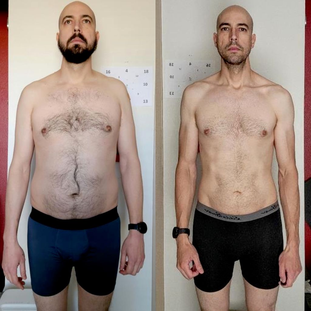 -32 lbs and 7 inches from his waist in 4 months!