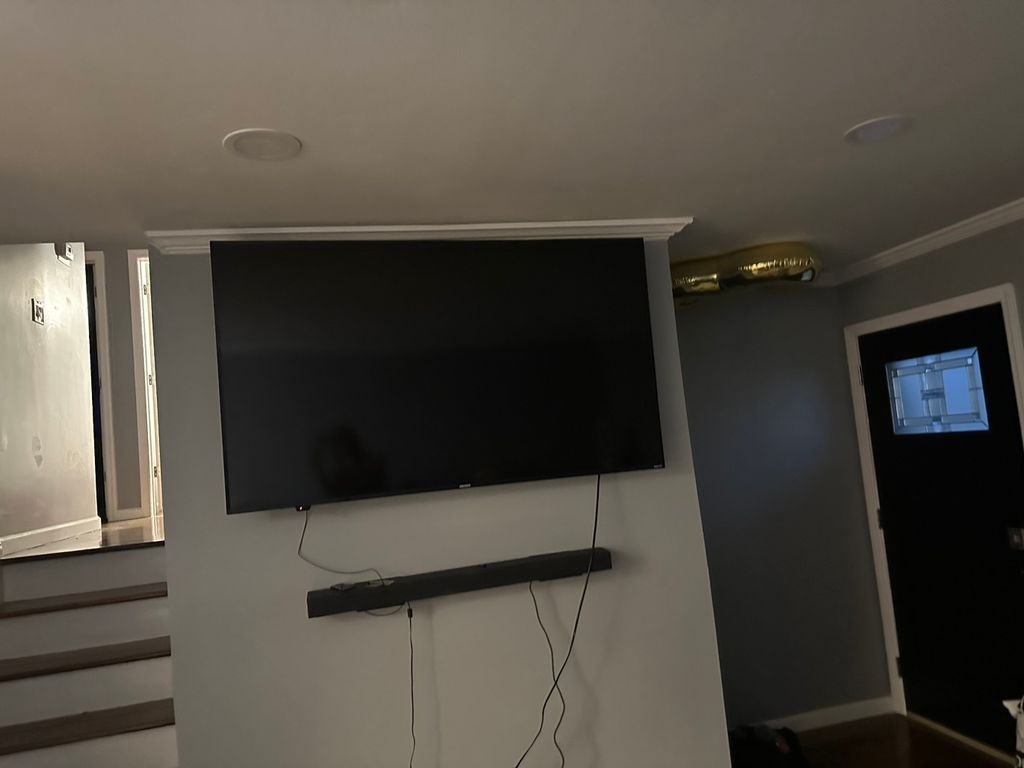 65 inch tv mount and sound bar bracket install 