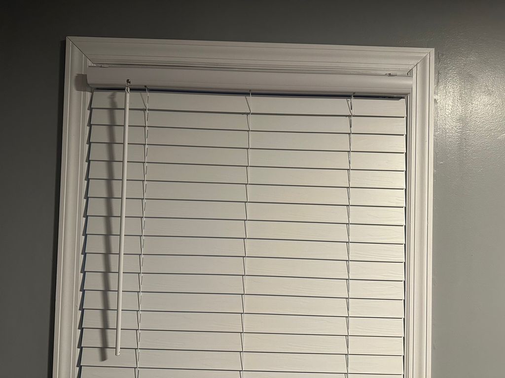 Cordless Blinds trim and paint 