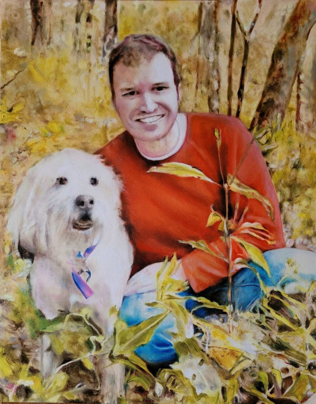 Gregory & Arthur, oil on canvas, 40 x 30