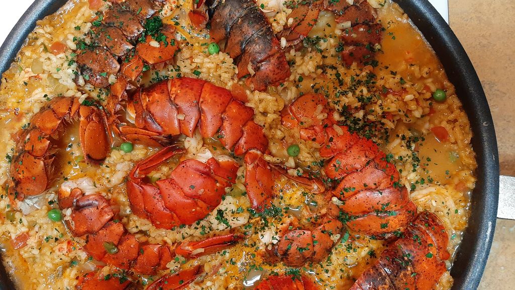 Cajun seafood Paella