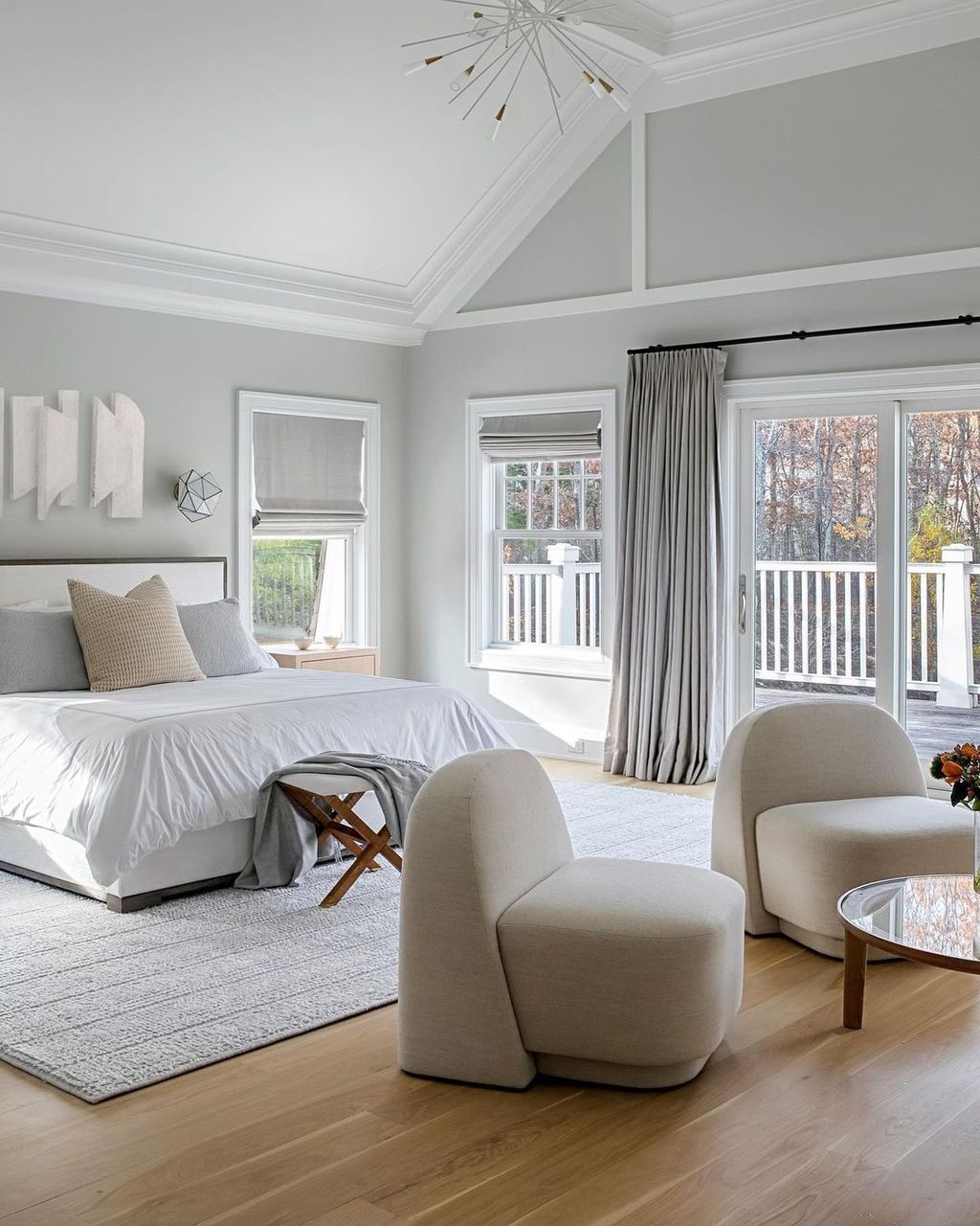 Coastal bedroom staging