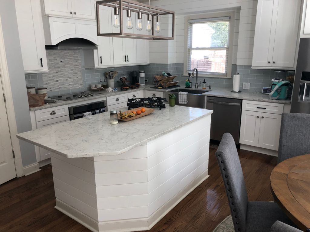 Added shiplap and a new backsplash