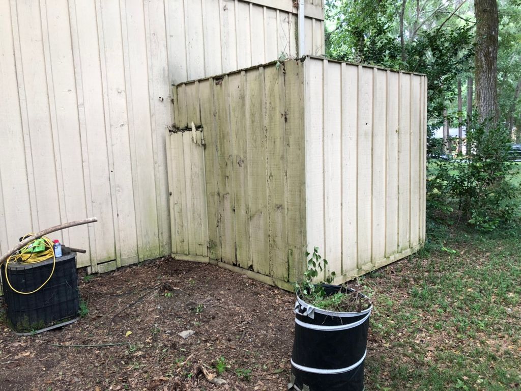 This was a green space to cover a shower window. W