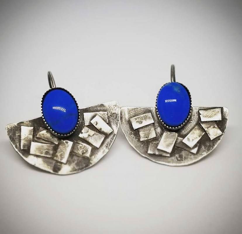 Handmade 925 Sterling Silver Oxidized Turquoise Fu