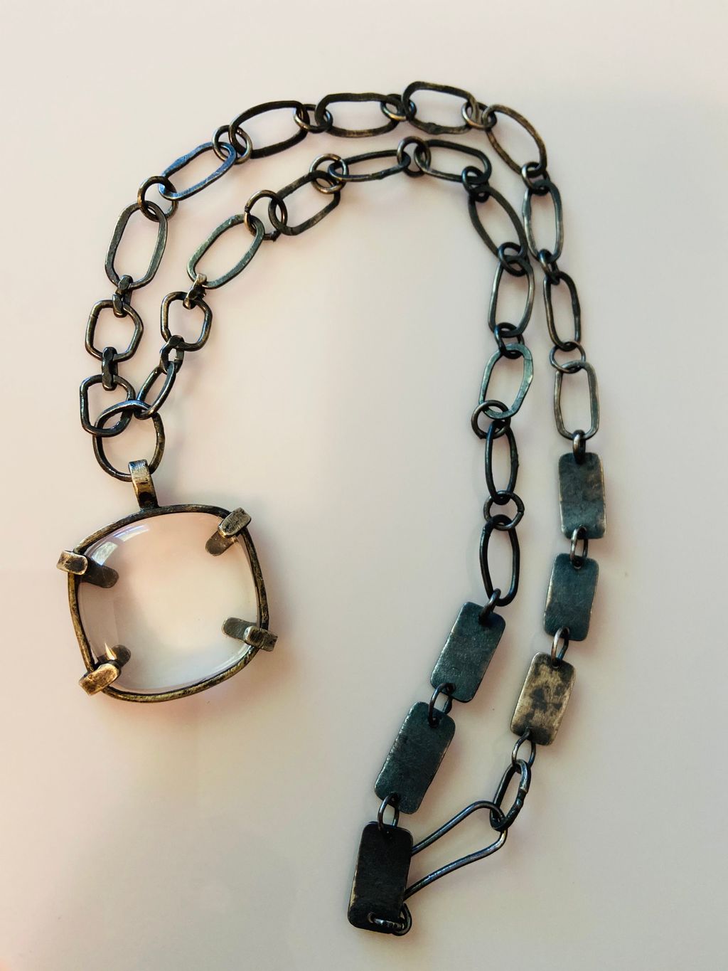 Healing Necklace Handmade 925 Sterling Silver Oxid