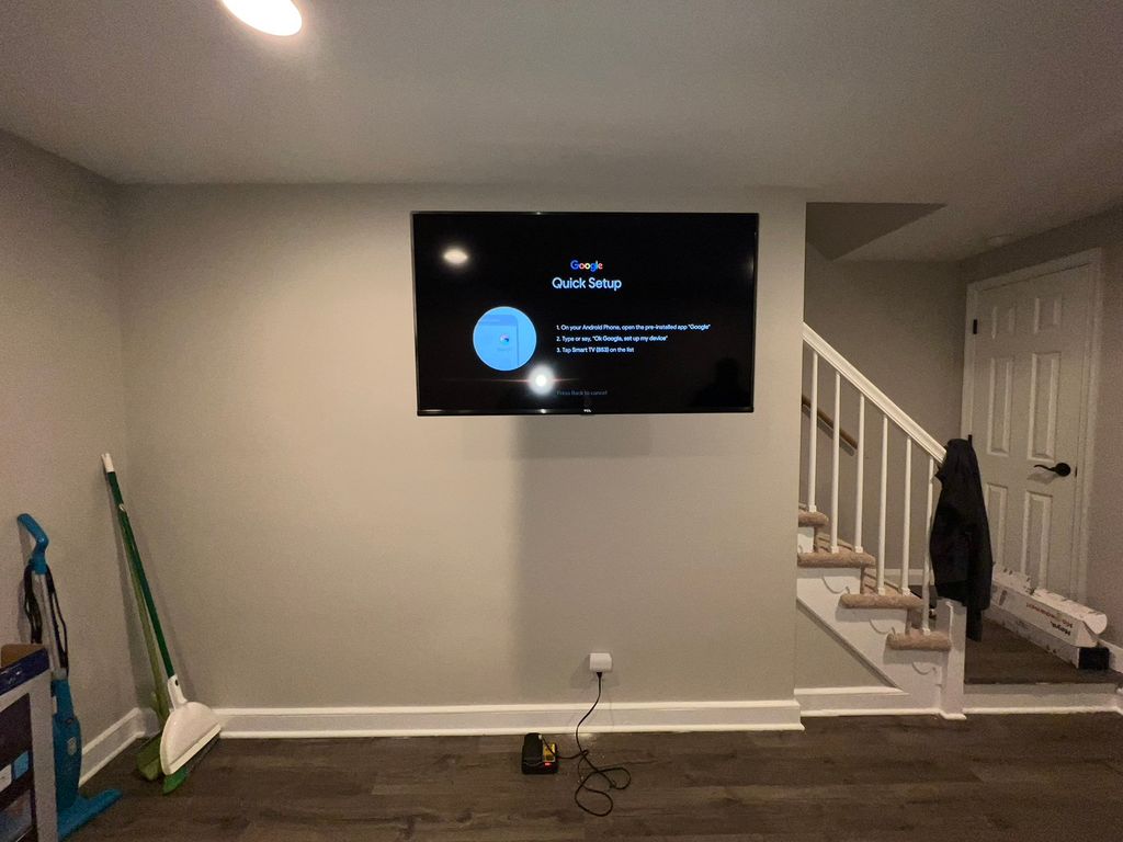 50 inch smart TV mounted web for motion wall mount