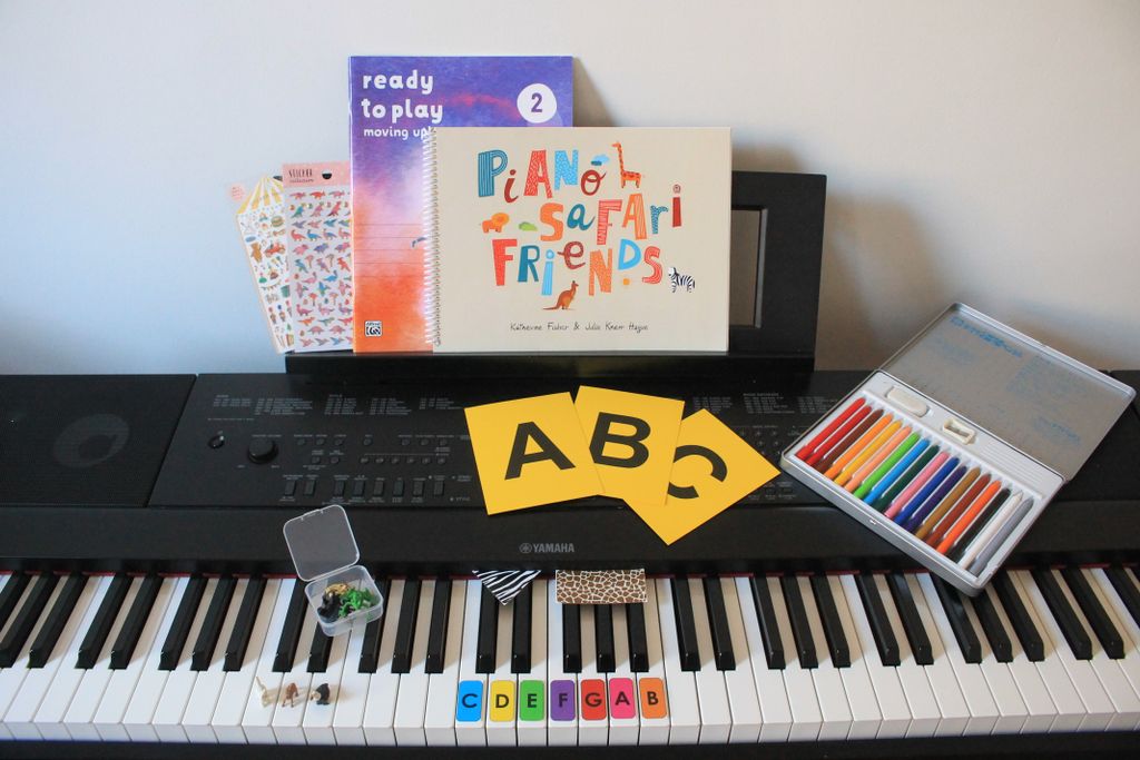 Sample of materials used in a young beginner's les