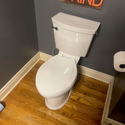 Pulled and replaced toilet. Finished product