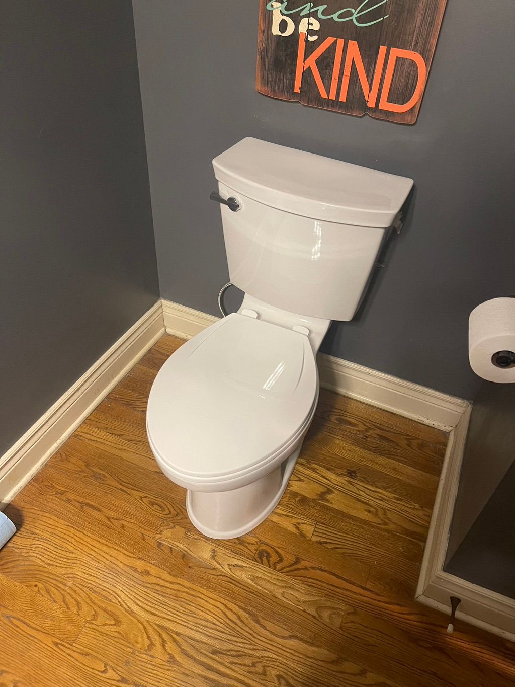 Pulled and replaced toilet. Finished product