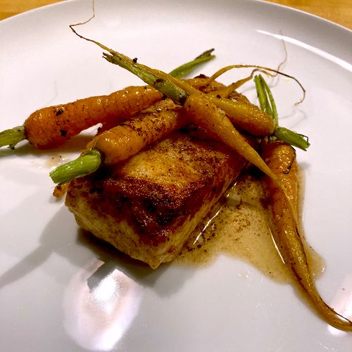 Pan-seared Pacific Halibut with Brown Butter and R