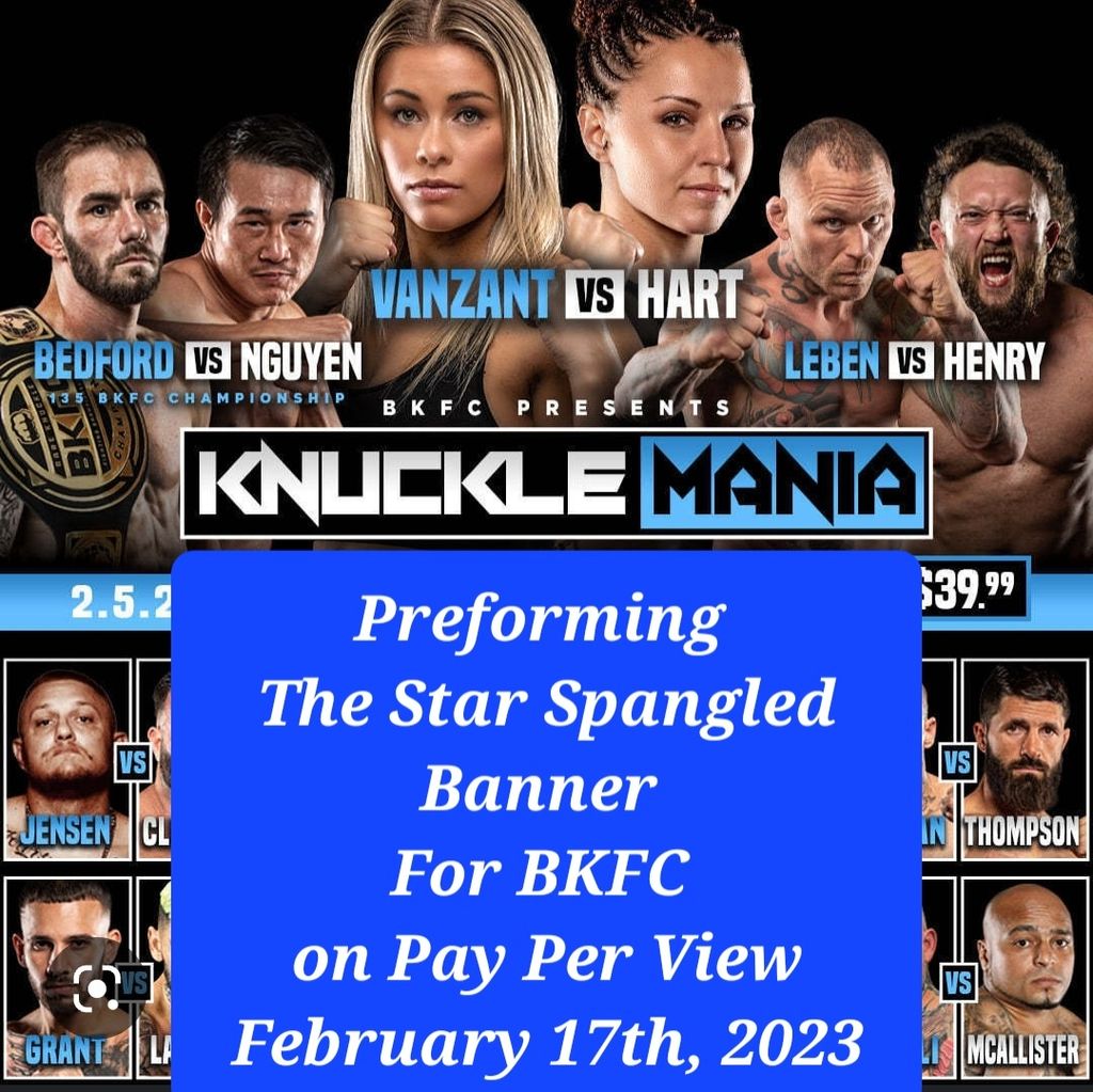 I will be Preforming For the Bare Knuckle Fighting