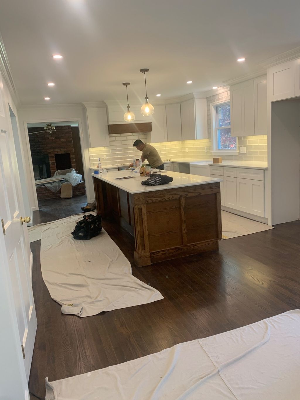 Oscar created my custom kitchen island and built m