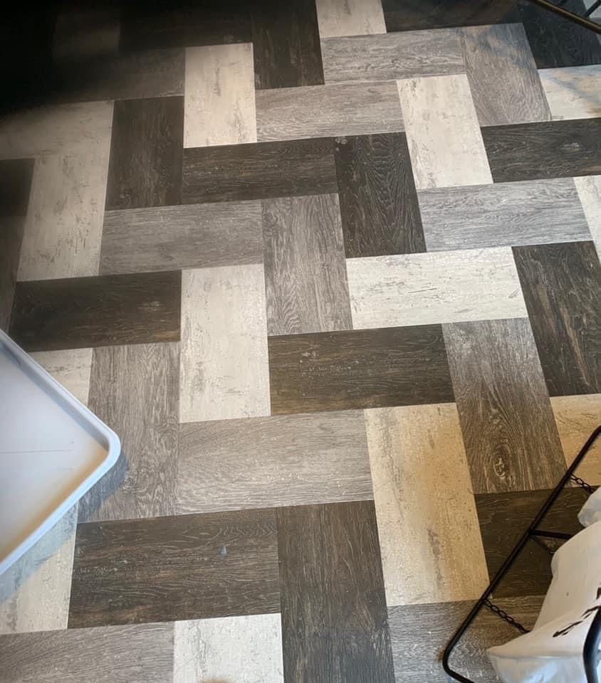 Ceramic tile flooring