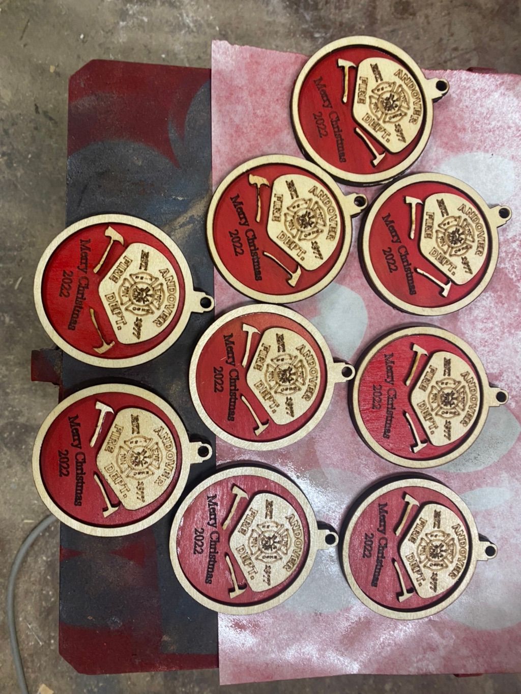 Fire department rescue custom badge ornaments 2022