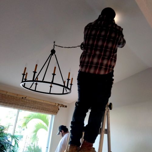 Jose did a great job. My chandelier wasn't turning