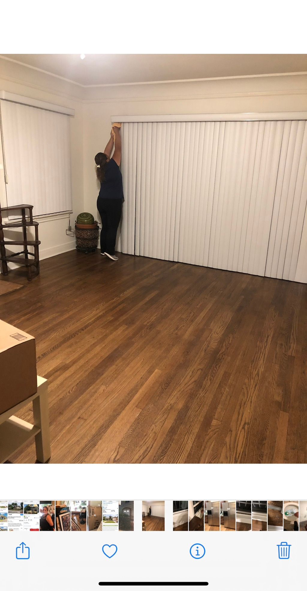 Doing a deep clean, cleaning the shades