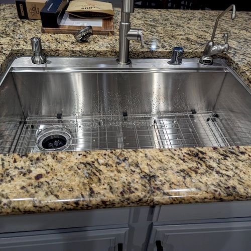 Stephen did a great job replacing my sink from a d