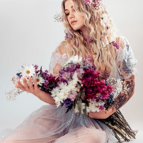 Beautiful floral editorial style