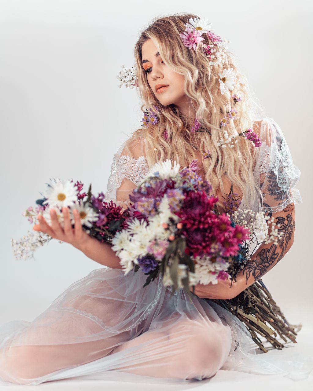 Beautiful floral editorial style