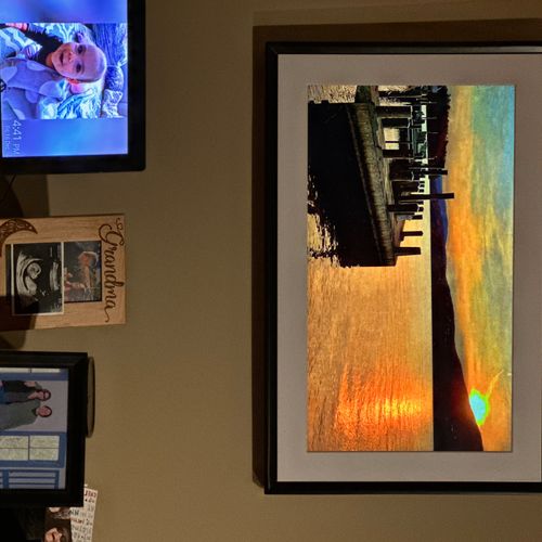 I needed a wall-hanging digital frame installed wi