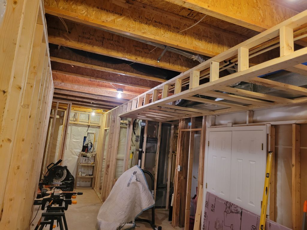 Basement Remodel Bulk Head