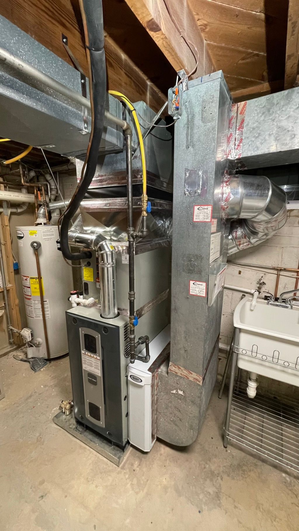 80% gas furnace with Aprilaire media cabinet 