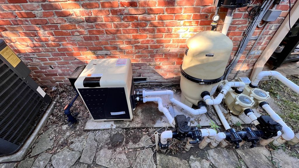 New pool heater installed (plumbing,gas,electrical